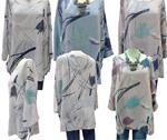Bluson estampado con "Brochazos" de manga larga, talla grande