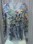 Jersey acamisetada con paisajes urbanos, inspiracions expresionista