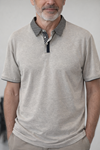 Camiseta hombre de manga corta, con cuello estilo polo