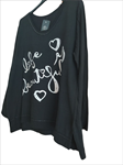 Camiseta casual de manga larga, tallas grandes 