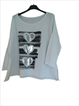 Camiseta de algodón, manga larga, tallas grandes
