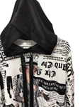 Sudadera con capucha estampado de noticias de periodico
