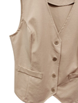 Chaleco para mujer beige, elegante y moderno