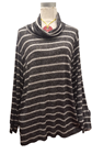 Jersey de cuello alto con rayas horizontales
