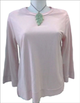 Camiseta lisa rosa con originales mangas amplias