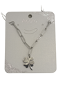 Collar de acero en foma de trebol de catro hojas
