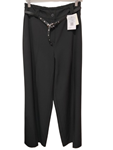Pantalon negro fino con cinturon incluido