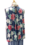 Blusa sin mangas, evase, estampada tallas grandes (2XL)