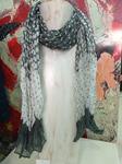 Pashmina con lunares, bicolor, primaveral