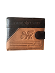 Cartera caballero de piel, tono marrón