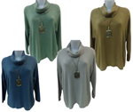 Jersey con cuello de cisne holgado, talla grande.