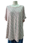 Blusa estampada de flores pequeñas, tallas grandes