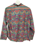 Camisa estampada de seda para mujer.