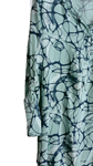 Blusa manga larga, cuello Mao en uve, tallas grandes