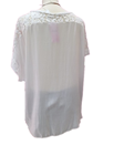 Blusa blanco crudo Vintage, con puntilla en manga
