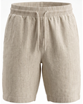 Bermudas para hombre de lino y algodón con cintura elástica