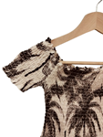 Blusa en manga corta fruncida