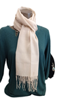 Pashmina lisa con flecos