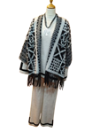 Chaqueta inspiración poncho para mujer