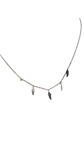 Collar de acero con lagrimas de hojas