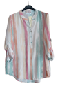 Blusa camisera de manga recogida