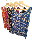 Blusa tirantes evasé con estampado Cebra