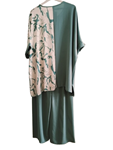 Conjunto de blusa y pantalon palazzo para tallas grandes