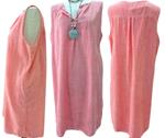 Vestido camisero sin mangas, de lino y algodón