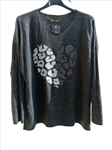 Jersey ablusonado de tallas grandes. Tacto suave