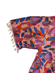 Kimono chaqueta verano estampada con borlitas