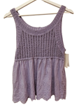 Blusa de tirantes con encajes hecho de crochet