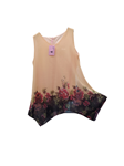 Blusón de tirantes amplios, estampado floral, tallas grandes