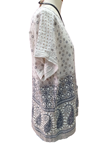 Blusa de manga corta, estampada, tallas grandes