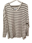Camiseta mujer rayas cuello Pico