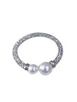 Pulsera rígida brilli-brilli con perla en los extremos, en varios colores