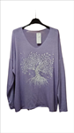 Camiseta manga larga, con un gran árbol de la vida en blanco