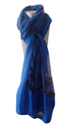 Pasmina azul con cerezo