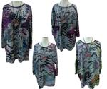 Bluson con bajo irregular, estampado talla grande