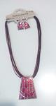 Juego collar gargantilla y pendientes, con trapecio "trencadis" 