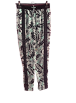 Pantalon mujer, juvenil, estampado con plumas, franja lateral