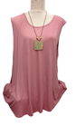 Blusa sin mangas lisa en talla grande
