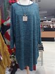 Vestido de punto, color liso, oversize, talla grande