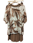 Conjunto de talla grande de blusa y pantalon palazzo