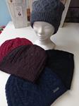 Gorro unisex con rombos tejidos
