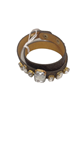 Pulsera cuero con perlas