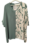 Conjunto de blusa y pantalon palazzo para tallas grandes