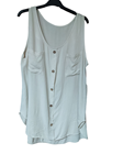 Blusa tirantes amplios, abotonado decorativo, tallas grandes