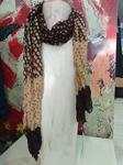 Pashmina con lunares, bicolor, primaveral