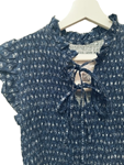 Blusa de manga corta, fruncida