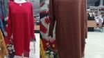 Vestido punto, manga caida, cuello redondo. Tallas grandes